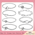 Браслет-змейка из серебра 925 пробы, с шармами и бусинами