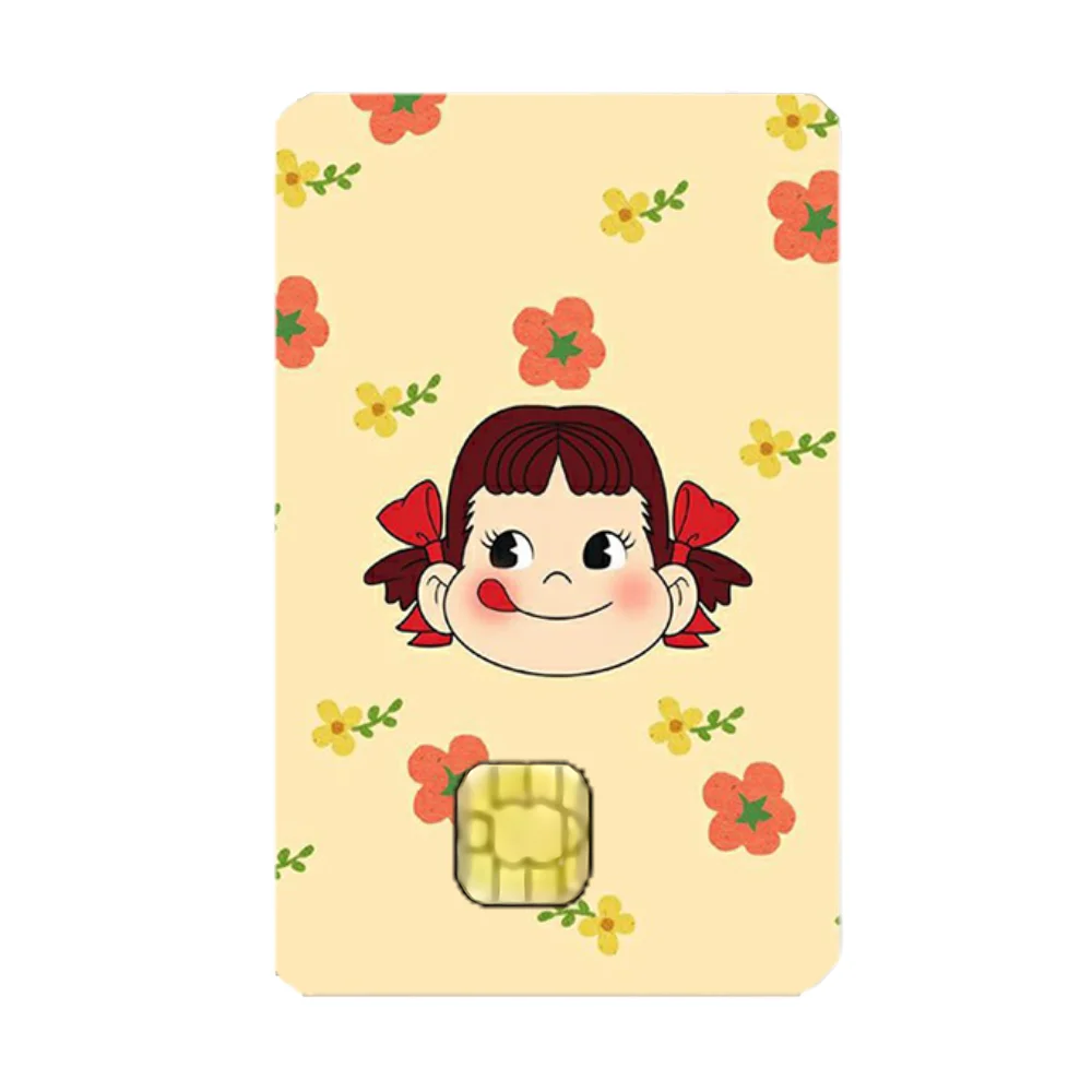 F-Fujiya Milky Peko Chan наклейки мультфильм кредитная карта Visa дебетовая банковская