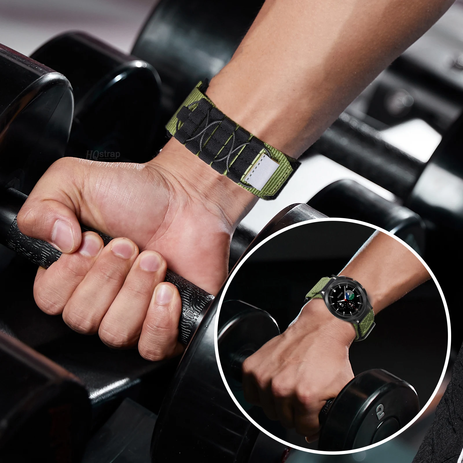 Ремешок нейлоновый для Samsung Watch 6 5 4 3 Huawei Band Универсальный сменный спортивный