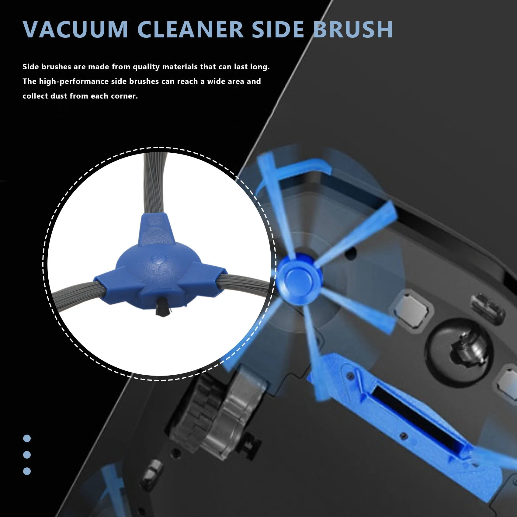 8 шт. сменные боковые щетки для Coredy R300 R550(R500+) R650 R700 R3500 GOOVI 1600PA Bagotte BG600 IMartine