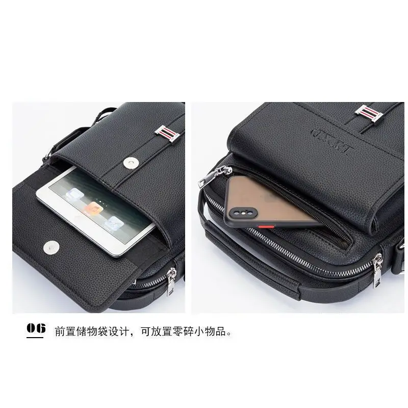 High quality genuine leather men's shoulder bag business men's crossbody bag large capacity computer handbag conference bag