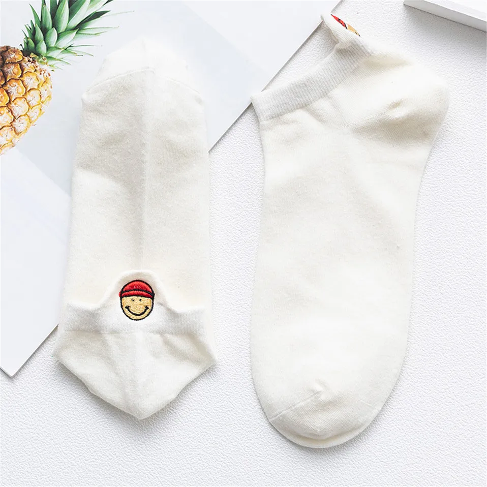 10pcs=5pairs Women Short SocksCute College Fresh Female Socks Soft Cotton Summer Autumn Hot Sale Girls Sock Meias Sox