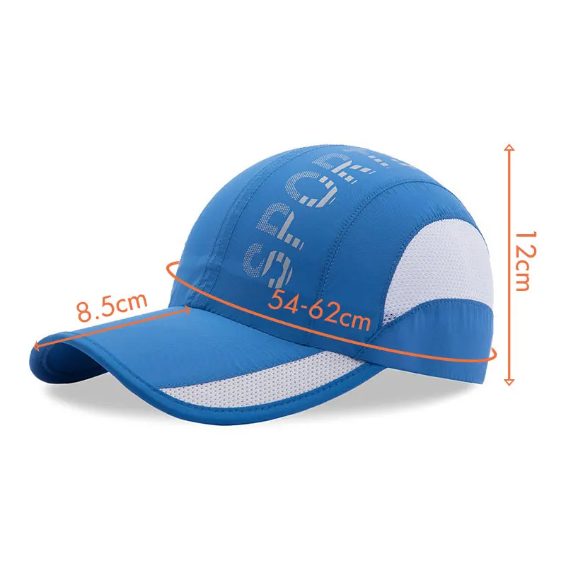 Trend Quick Dry Baseball Cap 2023 Spring Summer Beach Sun Hat Mesh Sports Running Fishing Hat Snapback Men Women Cycling Cap