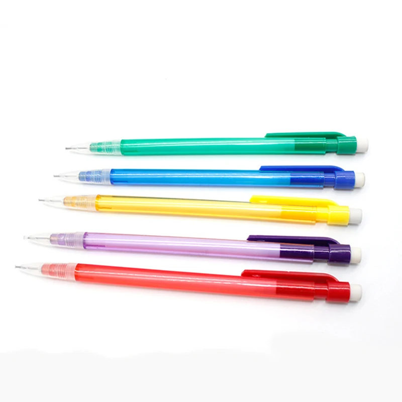 

New Solid Plastic Mechanical Pencil Drawing Writing Activity Pencil with Eraser School Supplies Student Stationery for Kids Gift