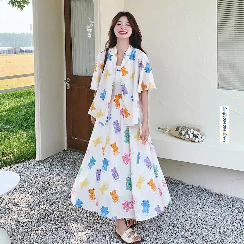 Лето 2024 комплект из двух предметов элегантная Милая Свободная рубашка в