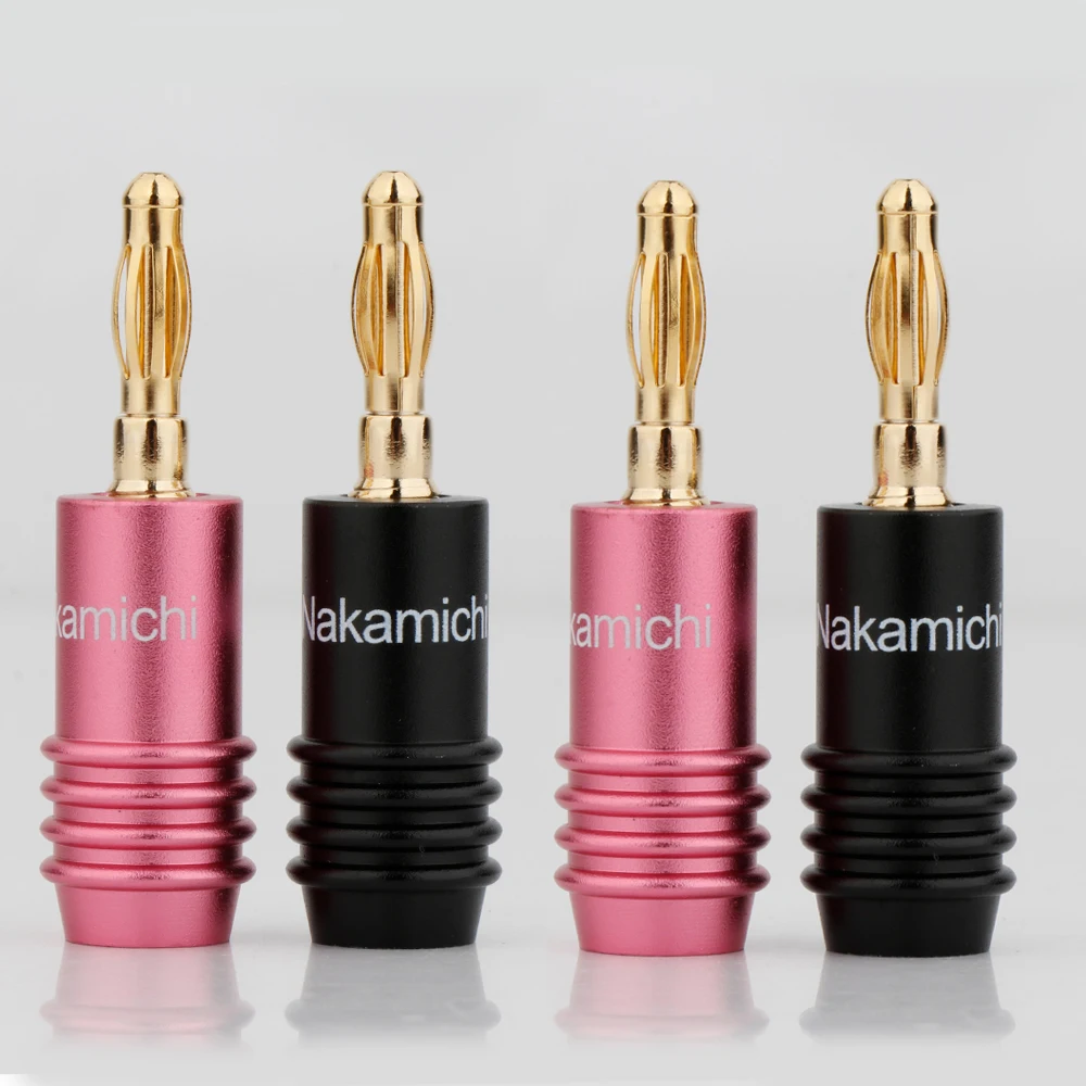 

BA1449 8PCS Hi End Nakamichi 24k Gold Plated Banana Terminal Jack plug Musical Speaker Cable Wire Plugs Connector Adapter