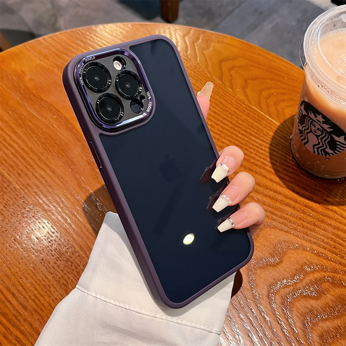 

Luxury Camera Lens Protection Transparent Phone Case For iPhone 14 13 11 12 Pro Max 14Pro Matte Silicone Bumper Shockproof Cover