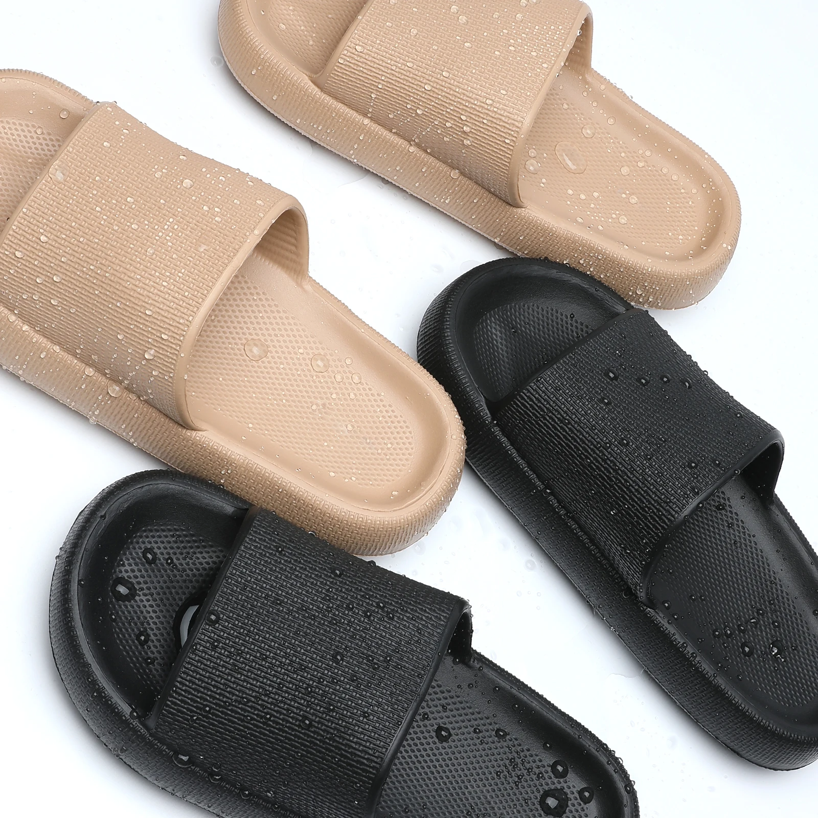 Pillow Slippers For Women Men Summer Beach Soft Sole Eva Cloud Slides Sandals Home Non Slip Bathroom Slippers