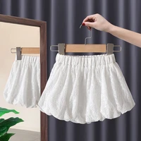 girls sweet shorts summer kids children baby embroidery buds culottes fashionable wide legged hot pants