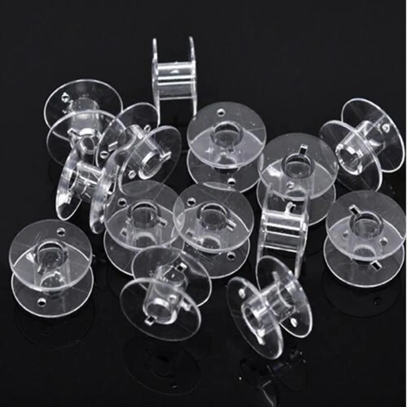 

25Pcs Clear Sewing Accessories for Sewing Tools Bobbins Spools Empty Bobbins Sewing Machine Spools Plastic Storage Box for Home