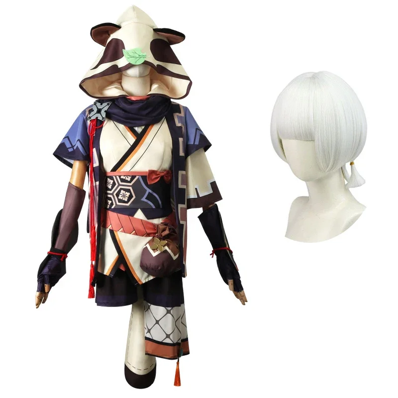 Костюм для косплея Genshin Impact Sayu Карнавальная форма взрослых парик Аниме Костюмы на