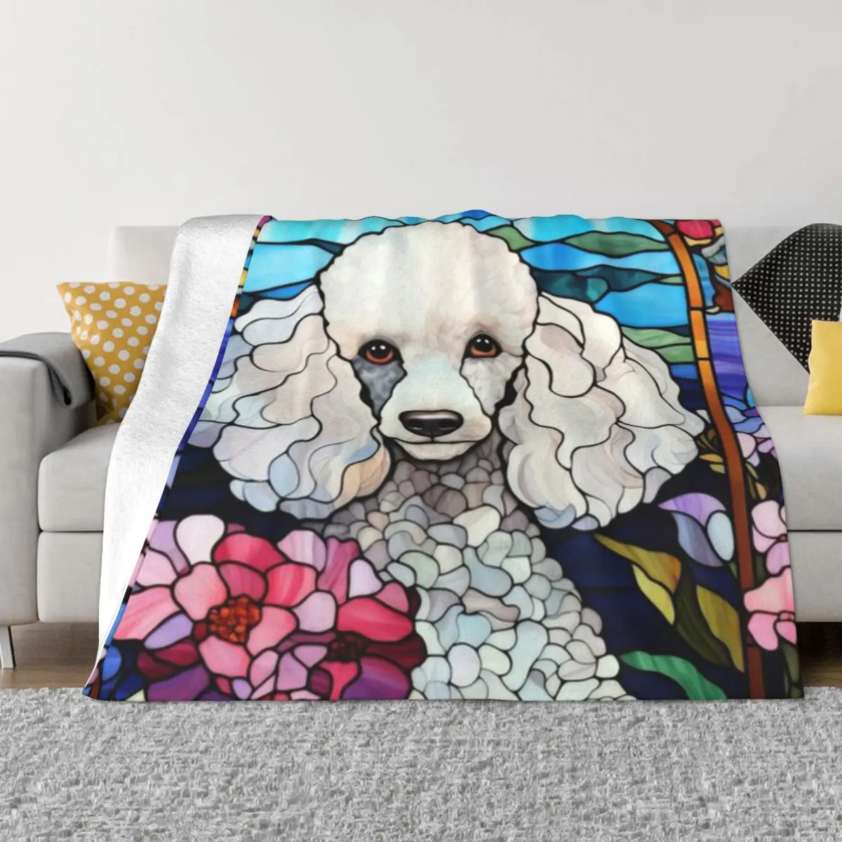 Белый пудель: ультрамягкое одеяло из микрофлиса