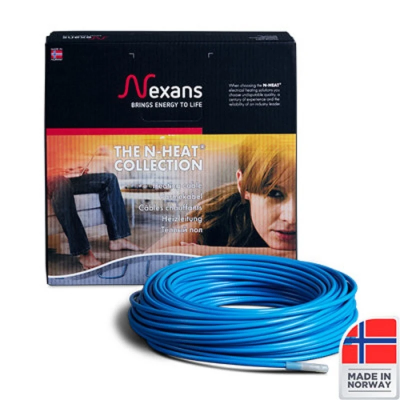 Тонкий теплый пол Nexans MILLICABLE FLEX 1200 Вт 76.4 п.м. 8 м2 |