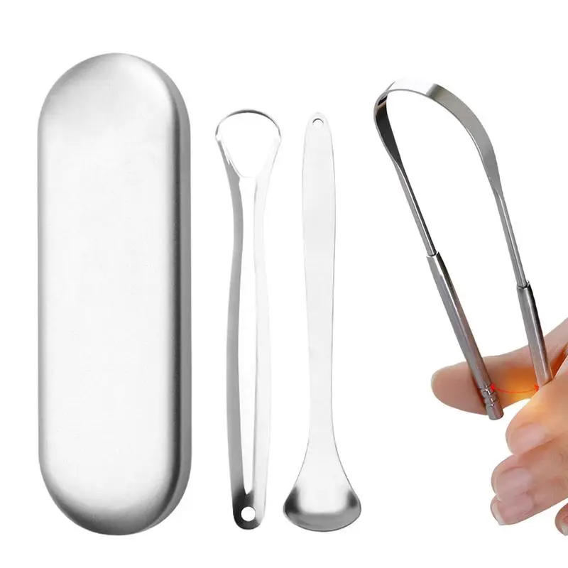 

Stainless Steel Tongue Scrapers Tongue Brush Tongue Scraper Cleaner Stainless Steel Tongue Scrapers Bad Breath For Oral Care