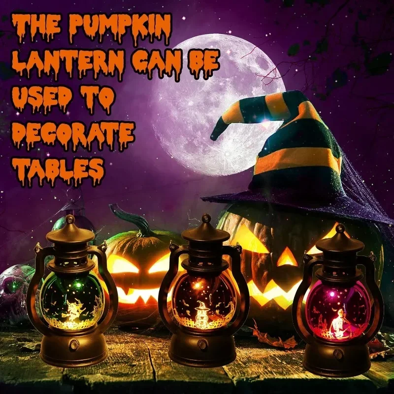 Портативная Лампа В Форме Тыквы Декоративный Светильник На Хэллоуин Светящаяся