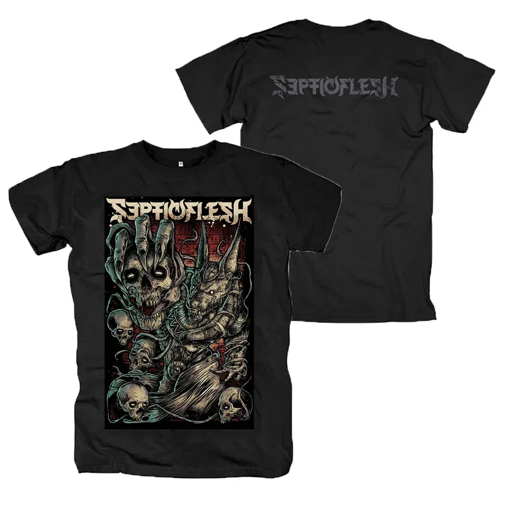 Мужская модная футболка Heavy Metal Septic Flesh Harajuku хип-хоп уличная большие летние топы