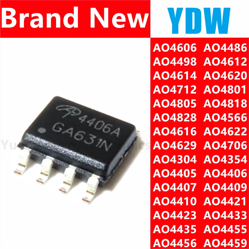 10 шт. AO4606 AO4486 AO4498 AO4612 AO4614 AO4620 AO4712 AO4801 AO4805 AO4818 AO4828 AO4566 AO4616 AO4622 AO4629 AO4706 4803 SOP