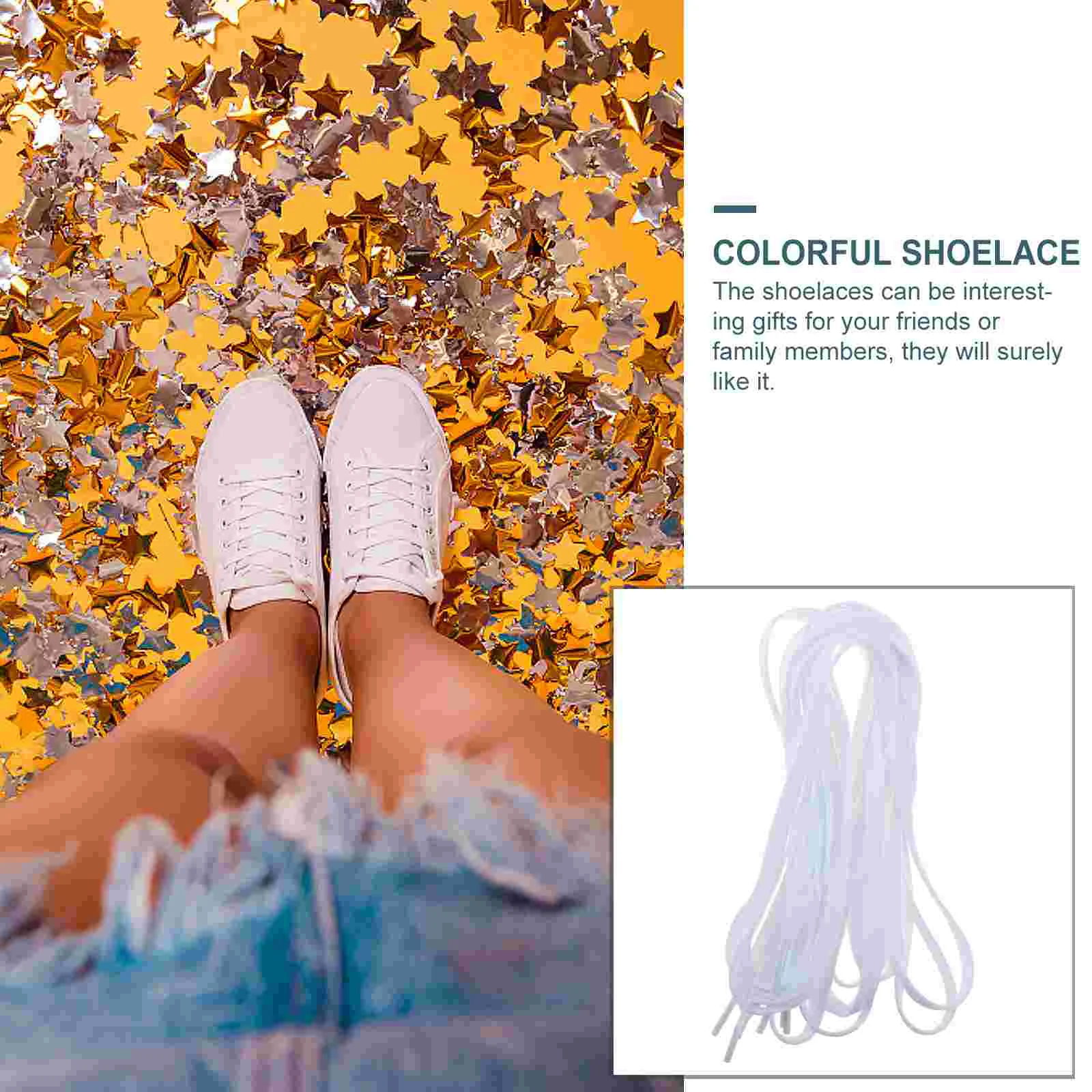 2 Pairs Simple Shoelaces Useful Shoes Laces Casual Shoes Strap for Sports Shoes