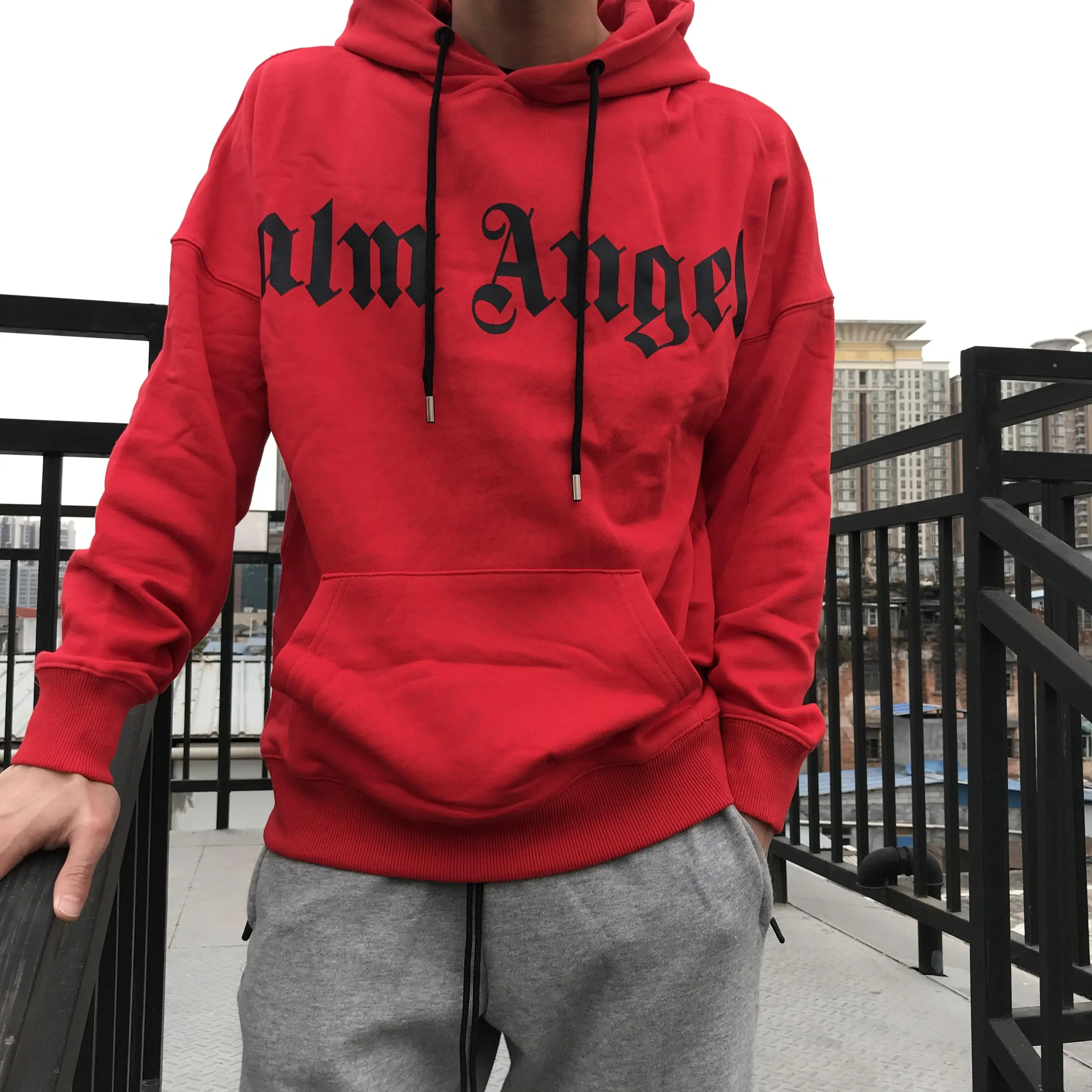

Palm Angels Big Letter Logo Hoodies Sweatshirts Loose Couples