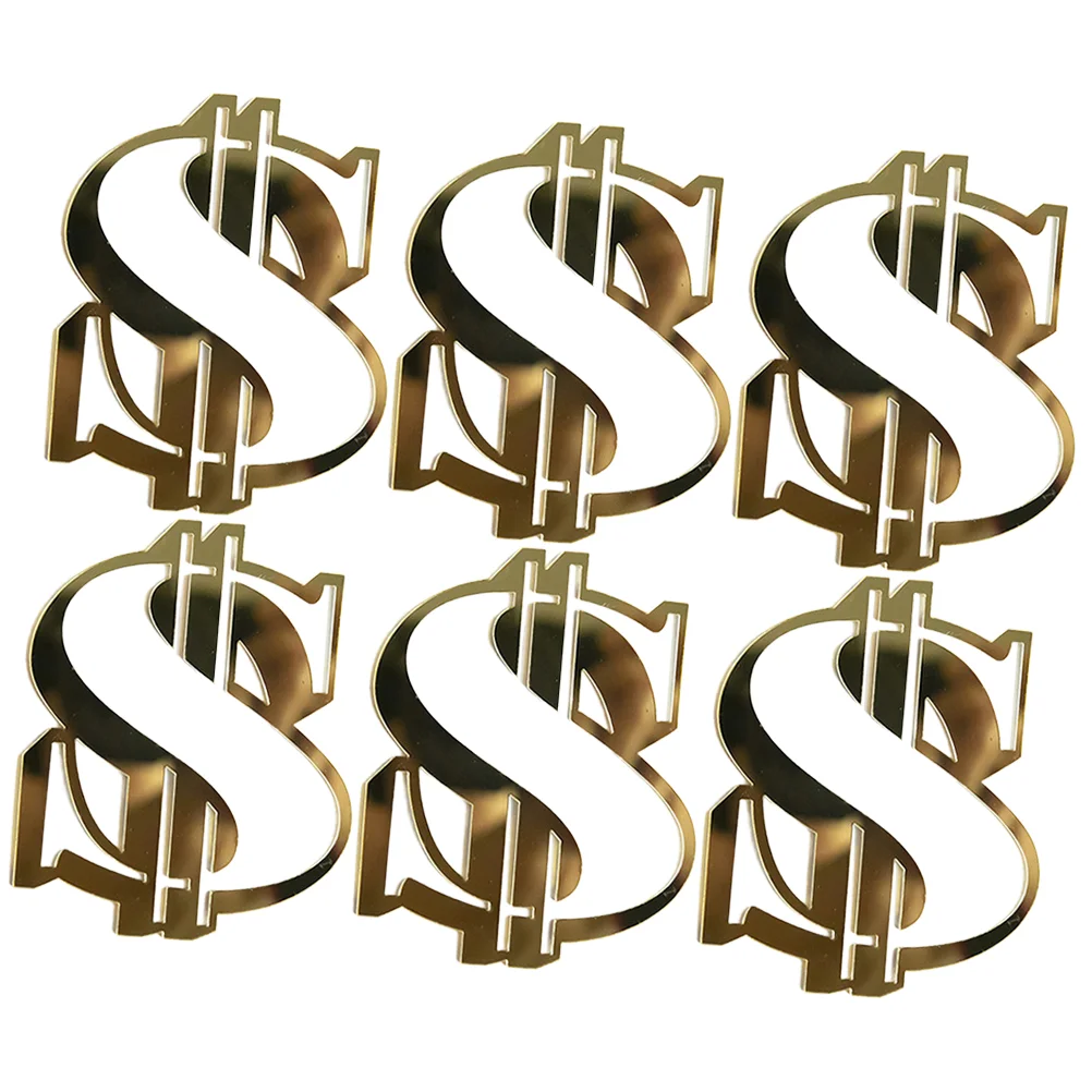 6 шт. декоративные бумажные топперы для торта на день рождения 8x62x01 см