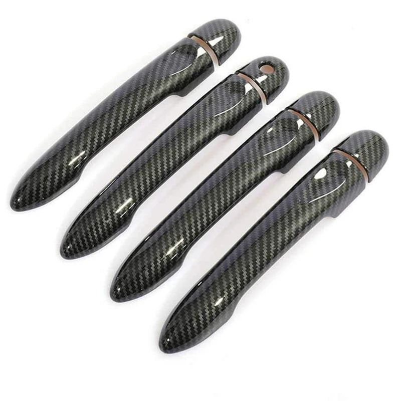 Накладка на дверную ручку из углеродного волокна с отверстием для ключа Renault Megane 3