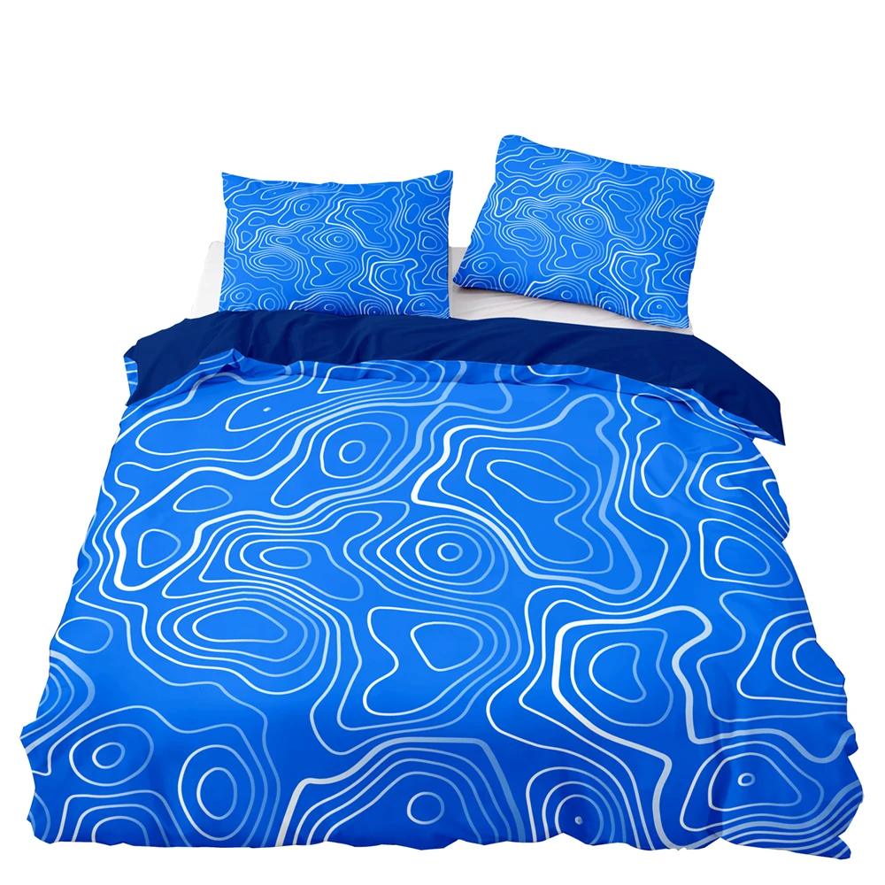 

Комплект постельного белья Aqua Blue, пододеяльник с коротким дизайном 240x220, пододеяльник с 3d-рисунком в виде белой дуги и наволочкой для двуспа...