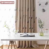 chinese and european style simple and elegant literary curtains for study room living room bedroom blackout curtains custom