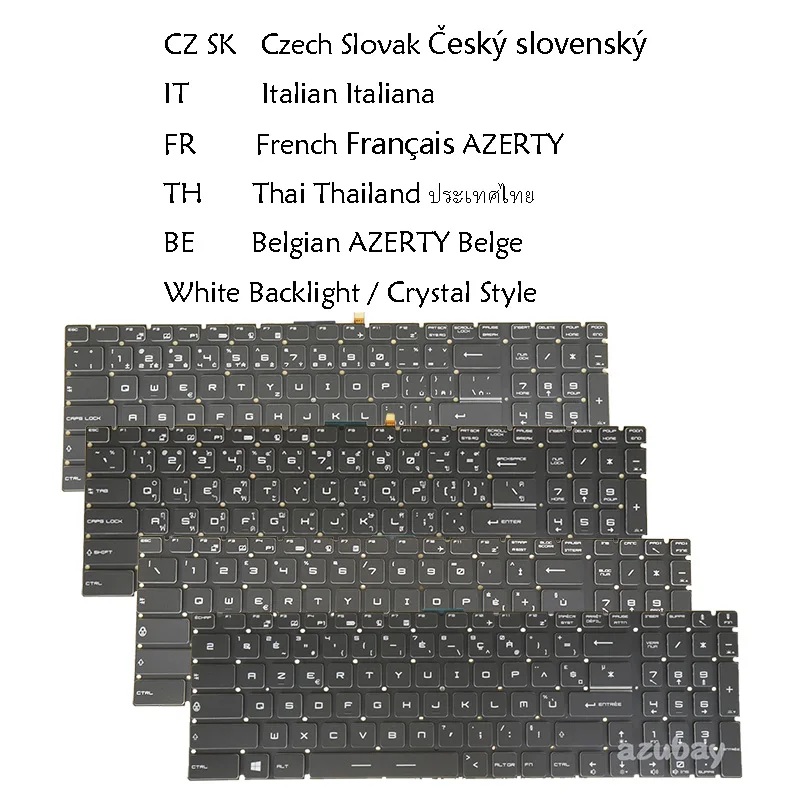 клавиатура ноутбука для msi wt75 P75 Creator 9SD 9SE 9SF 9SG we65 мс-16u2 we75 мс-17g1 мс-17g2 белая