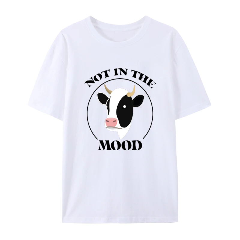 Футболка женская хлопковая с забавным принтом не в настроении