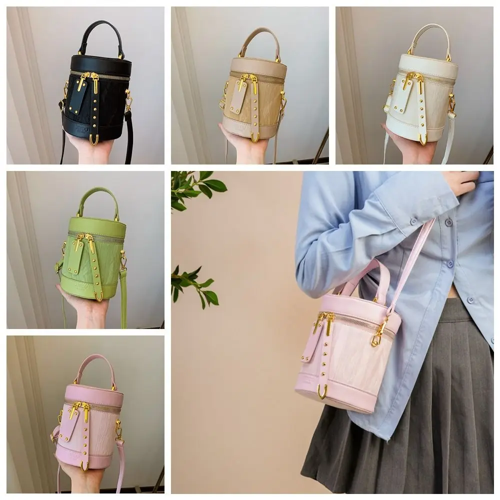 Женская сумка-мешок из искусственной кожи в стиле ретро однотонная винтажная