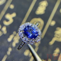 2022 925 sterling silver womens ring natural tanzanite ring wedding engagement ring jewelry new 6x8mm