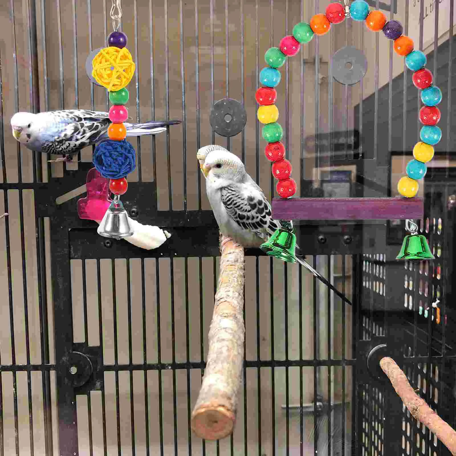 

1 Set Cage Bird Hanging Parrot Suspending Cockatiel Parrot Accessory