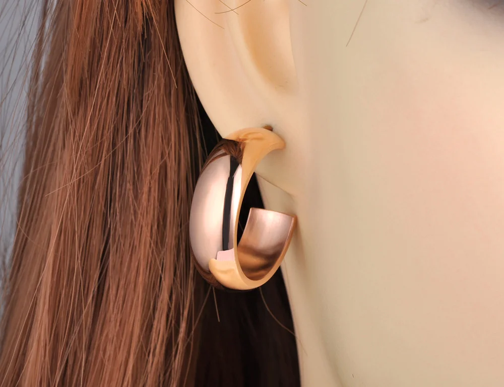 Женские позолоченные серьги-кольца Lokaer маленькие серьги из нержавеющей стали с