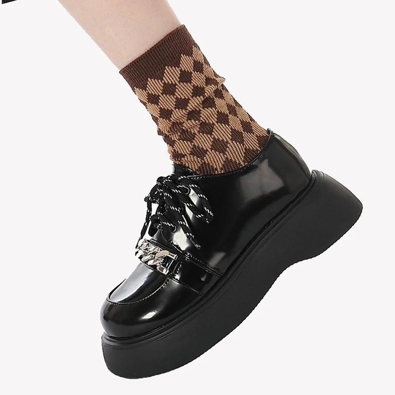 Autumn Brand Lolita Mary Janes Chain Women Shoes 2022 New Trend Fashion Flats Platform Oxford Shoes Casual Retro Loafers Zapatos