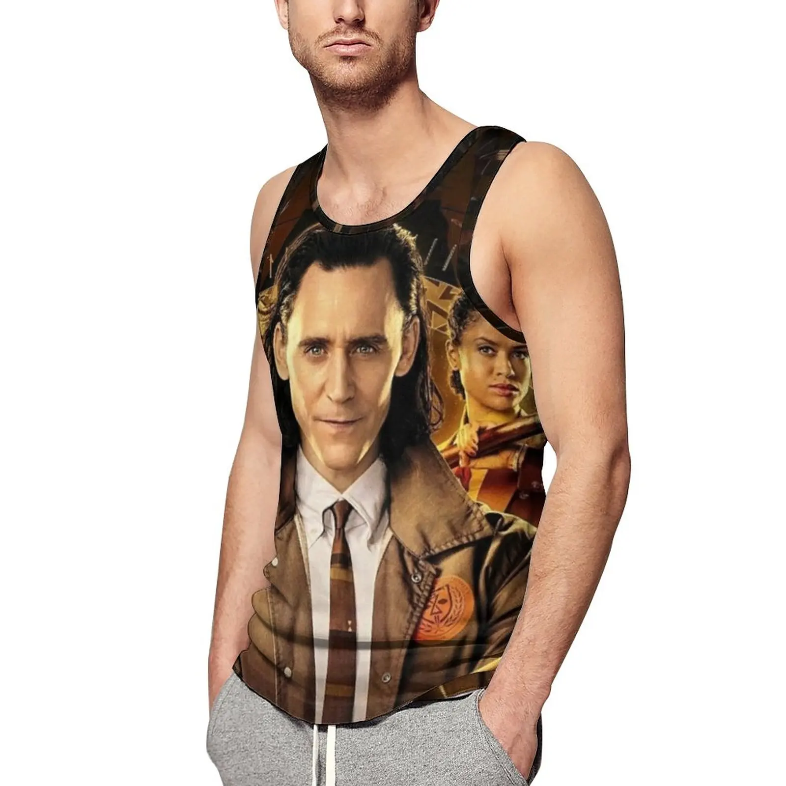 

Tom Hiddleston Tank Top Man's Everyone Loves Him Fashion Tops Daily Bodybuilding Design Sleeveless Shirts Plus Size 4XL 5XL