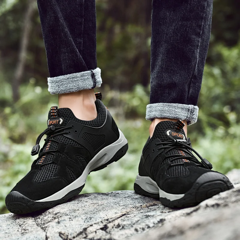Comfortable Fashion Men's Outdoor Anti-Slip Wear Resistance Hiking Shoe Teenagers Climbing Shoes Casual Sport Footwear 38-44