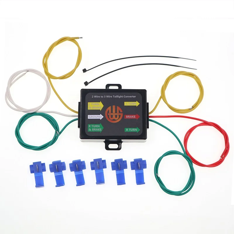 

Американский 2-ходовой в 3-ходовой разъем прицепа Сепаратор сигнала заднего фонаря Линия стоп-сигнала Конвертер заднего фонаря для прицепов