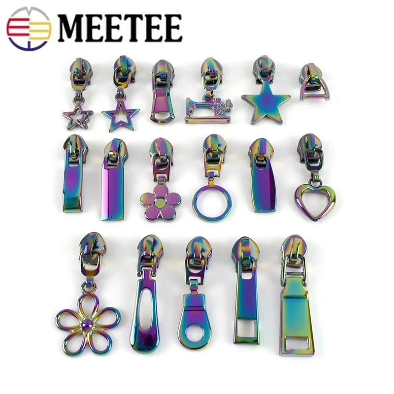 

10 шт. слайдеры на молнии Meetee для 5 # нейлоновых застежек-молний Пуховик карман сумка молния головка ремонтные комплекты Замена DIY Швейные акс...