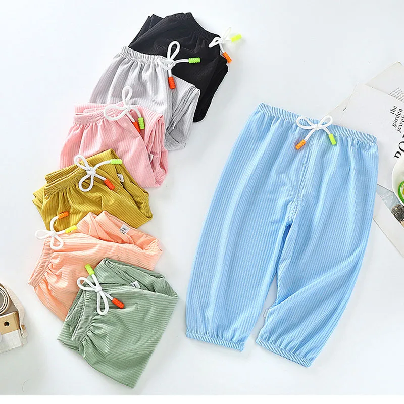 

New Baby Pants Boy Kids Girl Pants Thin Breathabl Long Trousers Kids Baby Loose Bloomers Harem Cartoon Pants 1-5 Years Old 남아바지