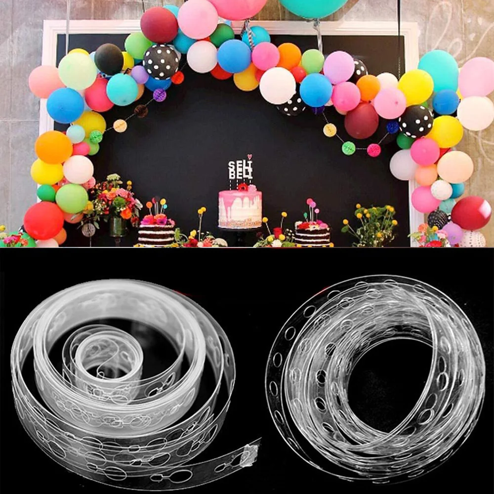5M Balloon Accessories Party Balloons Tools Baby Shower Kids Balloons Chain Glue Ribbon Wedding Christmas Home Garland Decor
