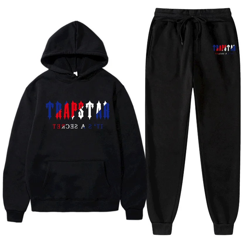 

2022 New Tracksuit Men Female Warmth Two Pieces Set Loose Hoodies Printing Sweatshirt+Pants Suit Hoody Sportswear Couple Outfit