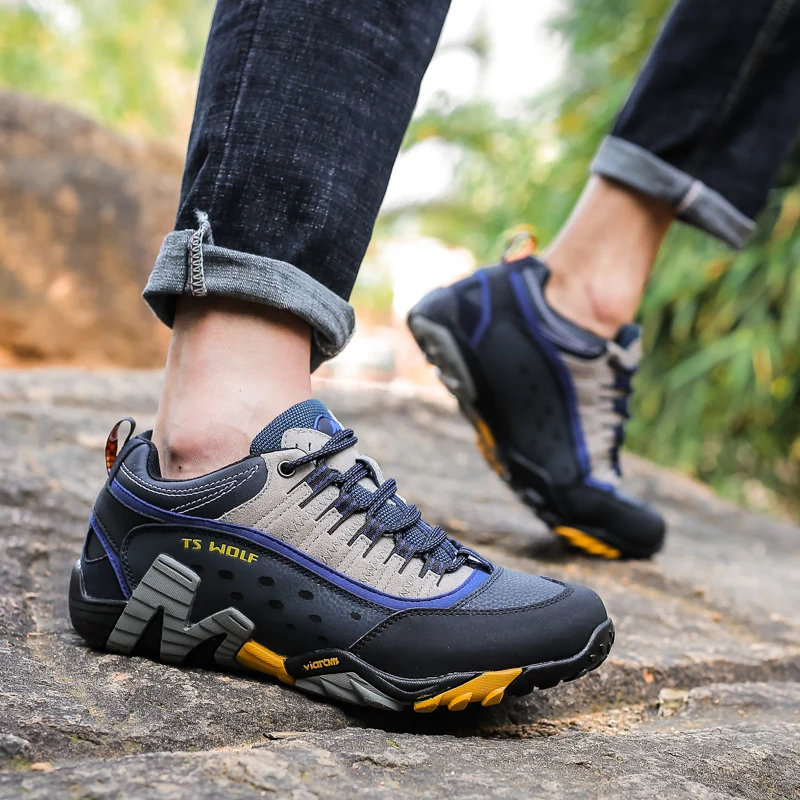Brand Outdoor Hiking Shoes Men Sneakers Waterproof Lover Trekking Shoes Mountain Boots Men Women Leather Hunting Tactical Shoes
