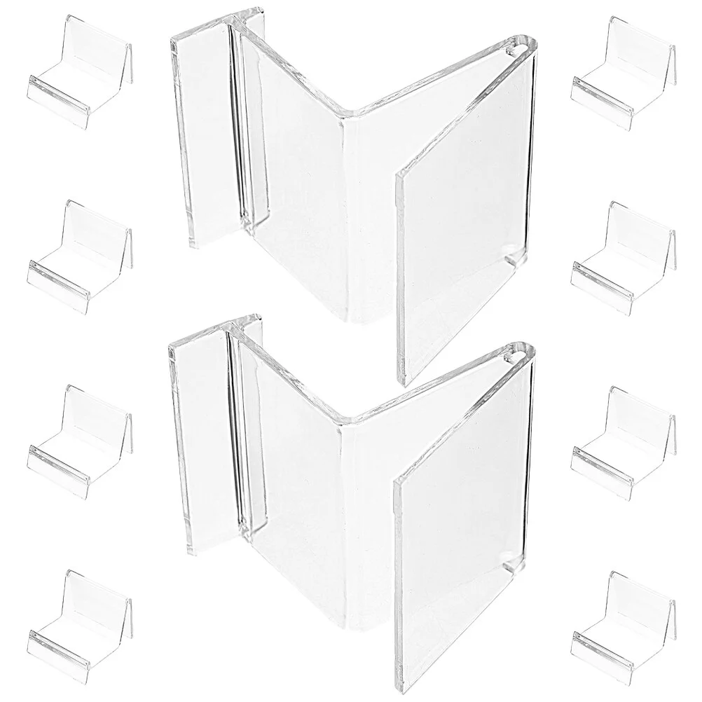 

10 Pcs Shelf Purse Rack Stand Women Tote Handbags Wallet Display Earring Organizer Acrylic Clutch Purses Hairpin Transparent