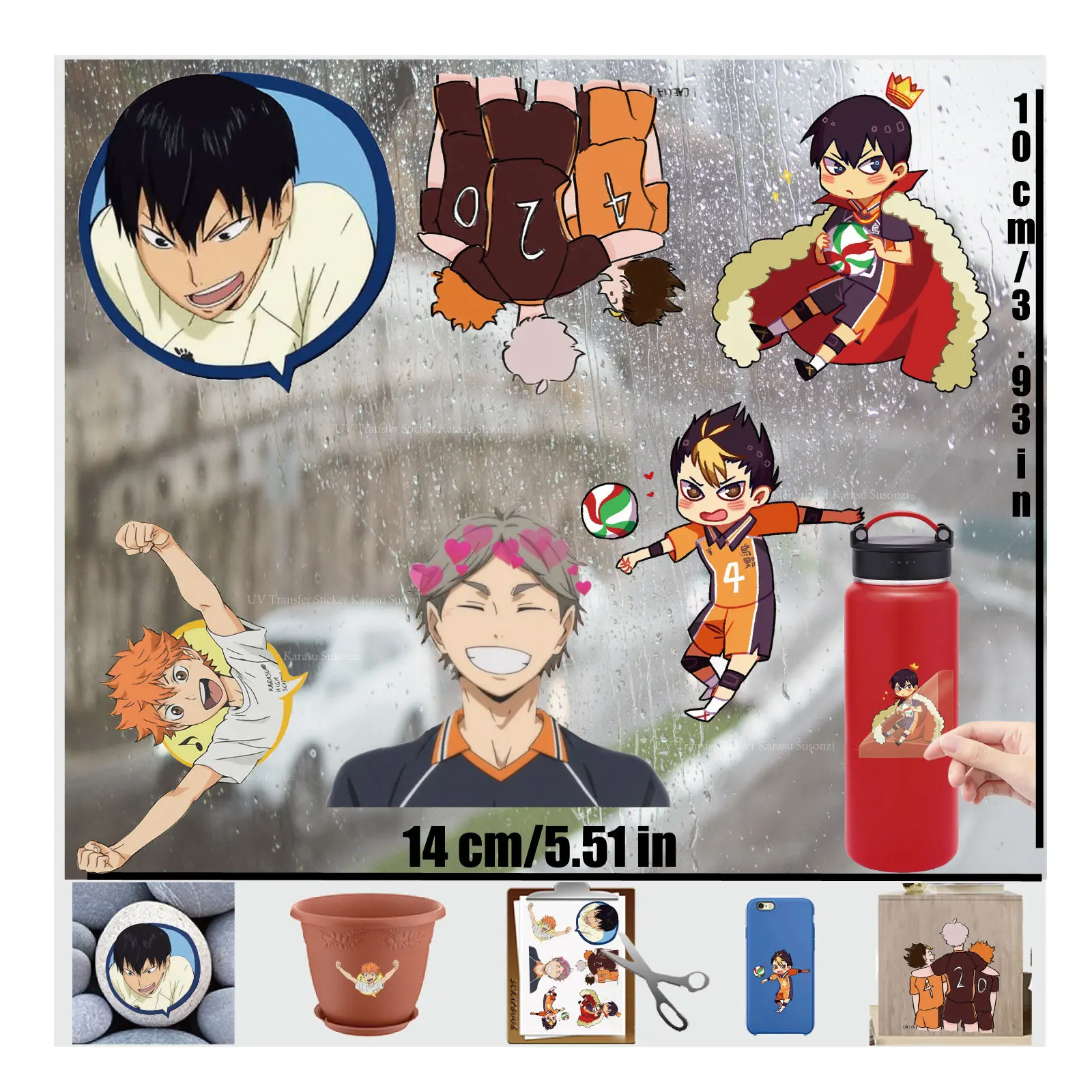 Shoyo Hinata Asahi Azumane Daichi Sawamura популярные аниме периферийные граффити УФ-переносная