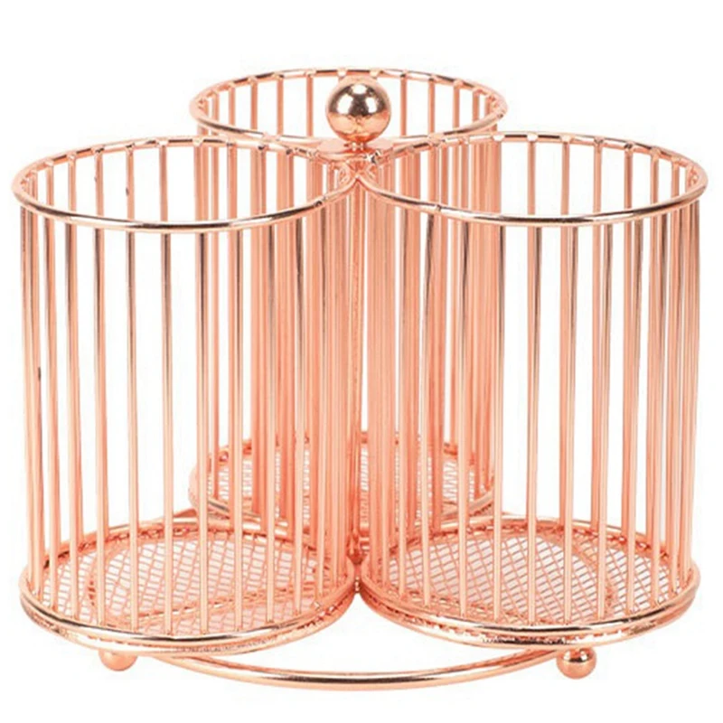 

Rose Gold Pencil Holder Rotating Pen Holder 3 Parts Large Marker Pen Holder for Art Supplies Office Color Pen Marker Pen