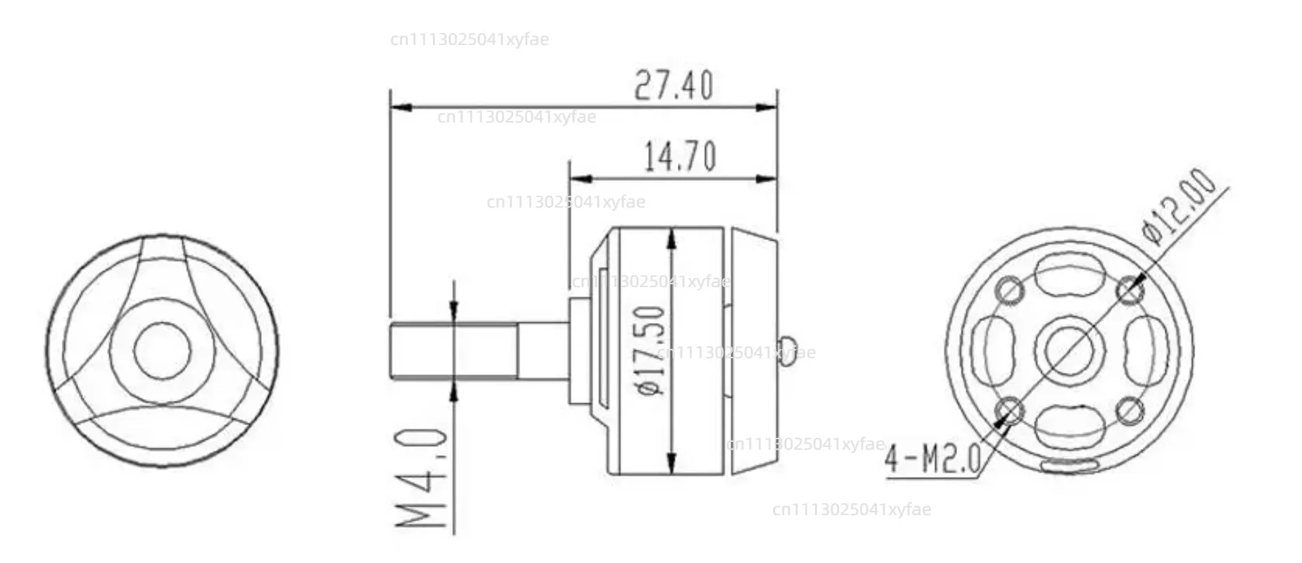 Бесщеточный двигатель QR QX QM1606 (1306) 3100KV CWCCW для комплектов рам мультироторных дронов и аксессуаров (art.: 3920dae0891cd) - 3920dae0891cd