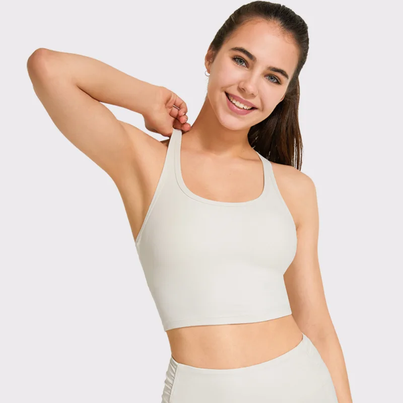 

European and American sexy beauty back fashion sports underwear tight open back Yoga suit running i-back sports vest female
