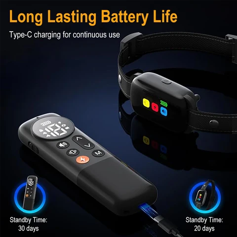 Ошейник для дрессировки с дистанционным управлением, перезаряжаемый водонепроницаемый Ультразвуковой ошейник для собак малого и среднего размера