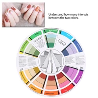 12 color tattoo nail pigment wheel paper card three tier design mix guide round the central circle rotates tattoo accessories