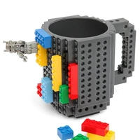 cartoon diy building block creative dtr coffee cup gift cup mark cup food grade plastic cup childrens gift coffee mugs